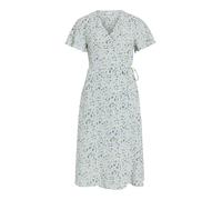 Vila Lovie Wrap Short Sleeve Midi Dress Blu 38 Donna