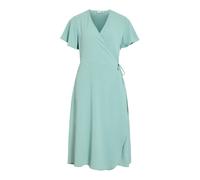 Vila Lovie Wrap Short Sleeve Midi Dress Blu 40 Donna