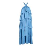 Vila Ankle Vifiluka H/N S/L Caviglia Dress/Dc/R/BFS, Blu Blissful, 46 Donna