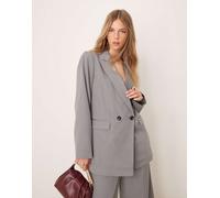 VILA - Blazer oversize sartoriale grigio in coordinato 38