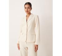 VILA - Blazer sartoriale color betulla crema in coordinato-Bianco 40