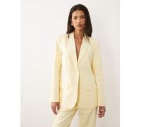 Vila - Blazer sartoriale giallo pastello con bottoni ricoperti in coordinato 40