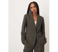 VILA - Blazer sartoriale marrone a quadri in coordinato-Multicolore 34