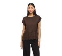 Vila Viellette S/S Full Satin Lace Top-Noos, Chicco di caffè, 44 Donna