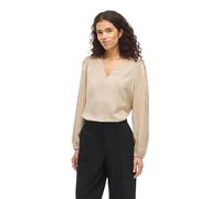 Vila Blusa A Maniche Lunghe Ellette Smock Satin Top