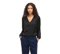 Vila Blusa A Maniche Lunghe Ellette Smock Satin Top