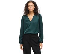 Vila Blusa A Maniche Lunghe Ellette Smock Satin Top