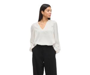 Vila Blusa A Maniche Lunghe Ellette Smock Satin Top