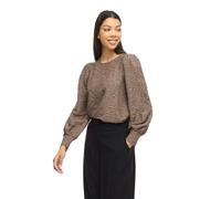 Vila Fina O-neck Top Long Sleeve Blouse Marrone L Donna