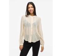 Vila Blusa A Maniche Lunghe Chikka Lace