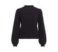 Vila Viril Turtle-nk Balloon L/S Top-Noos Maglione Lavorato a Maglia, Nero, L Donna