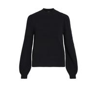 Vila Camicia da Donna a Maniche Lunghe con Scollo Alto, Nero, M