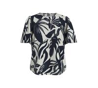VILA Camicia donna con stampa floreale, maniche corte a sbuffo, girocollo
