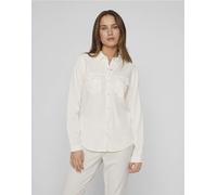 Vila - Camicia in denim grigia-Grigio S