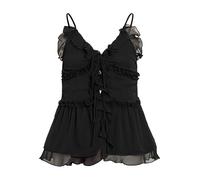 Vila Canotta da donna VIFALIA con scollo a V, Nero , 46