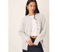 VILA - Cardigan grigio mélange medio soffice testurizzato 2XL