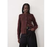 Vila cardigan lavorato a maglia in bordeaux mélange-Rosso 2XL