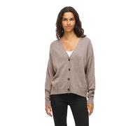 Cardigan con bottoni e collo a V Marrone S Tinta unita