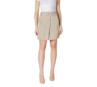 Vila Clothes Beige Cotton Mini Skirt - IT36|XXS