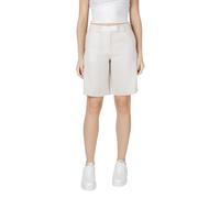 Vila Clothes Beige Viscose Bermuda Shorts - IT38|XS