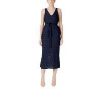Vila Clothes Blue Recycled Polyester Midi Dress - IT40|S