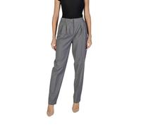 Vila Clothes Gray Polyester Pant - IT36|XXS