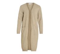 Vila Clothes Viril L/s Long Knit Cardigan-Noos, Cardigan Donna, Beige (Natural Melange Natural Melange), 44 (Taglia Produttore: Medium)