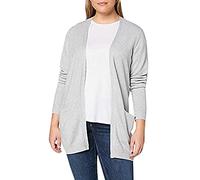 Vila Clothes Viril L/s Open Knit Cardigan-Noos, Cardigan Donna, Grigio (Light Grey Melange), 38 (Taglia Produttore: Medium)