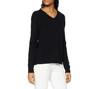 Vila Clothes Viril L/s V-Neck Knit Top-Noos, Felpa Donna, Nero (Black), 38 (Taglia Produttore: Medium)