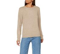 VILA CLOTHES Viril O-Neck L/S Knit Top-Noos Maglione, Natural Melange, S Donna