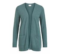 VILA CLOTHES Viril Open L/S Knit Cardigan-Noos Maglione, North Atlantic, M Donna
