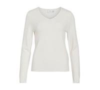 Vila Donna Viril L/s V-Neck Knit Top-Noos Maglione Not Applicable, Alyssum Bianco, M