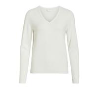 Vila Donna Viril L/s V-Neck Knit Top-Noos Maglione Not Applicable, Alyssum Bianco, S