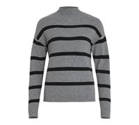 Vila Female Maglione a Righe, Melange Grigio Medio, M