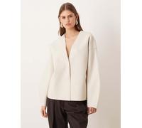 VILA - Giacca corta leggera colore neutro molto chiaro mélange 38