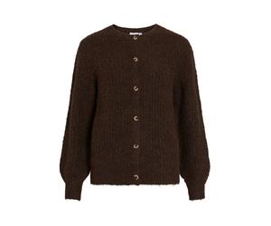 VILA Giacchetta 'VILampe' marrone scuro Donna - Abbigliamento - Taglie comode - Pullover e cardigan - Cardigan VILA XL