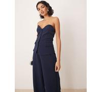 VILA - Gilet strutturato senza spalline in jersey blu navy in coordinato XL