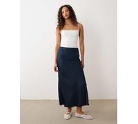 Vila - Gonna lunga in raso blu navy 34