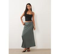Vila - Gonna lunga in raso verde balsamo 40