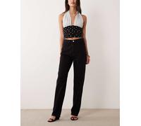 Vila - Kelly - Jeans a vita alta e fondo ampio nero chiaro 44