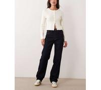 Vila - Kelly - Jeans dritti a vita alta color indaco scuro-Blu 34