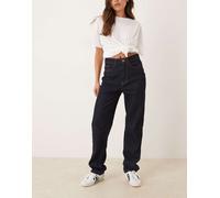 Vila - Kelly - Jeans dritti a vita alta color indaco scuro-Blu 46