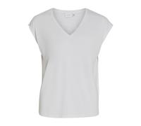 Vila - T-shirt bianca aderente con scollo a V-Bianco S