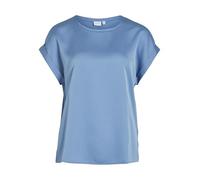 Vila Viellette S/S Satin Top-Noos T-Shirt, Blu-4, 40 Donna