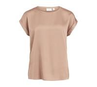 Vila Viellette S/S Satin Top/su-Noos T-Shirt, Portabella, 50 Donna