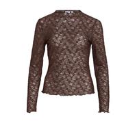 Vila Maglietta femminile con maniche lunghe VIFAY, collo alto, Chicco di caffè 1, S