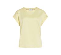 Vila Viellette S/S Satin Top - Noos, Giallo Pastello, 46