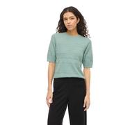 Vila Vimilos S/S O-Neck Pointelle Top - Noos, Blu Surf, S