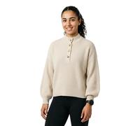 Pull a maniche lunghe con bottoni dorati Beige M Tinta unita