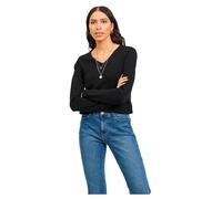 Vila Clothes Viril L/s V-Neck Knit Top-Noos, Felpa Donna, Nero (Black), 40 (Taglia Produttore: Large)